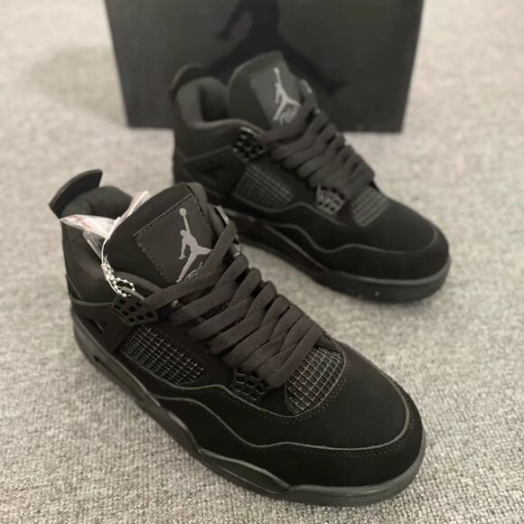 Men's Air Jordan 4 Retro "Black Cat" - New With Box - Picture 1 of 6